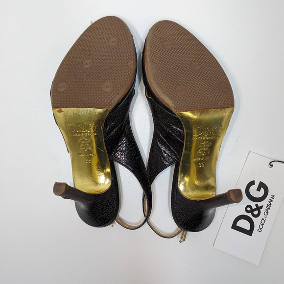 D & G Dolce Gabbana slingback heels women size 35 - Picture 12 of 13